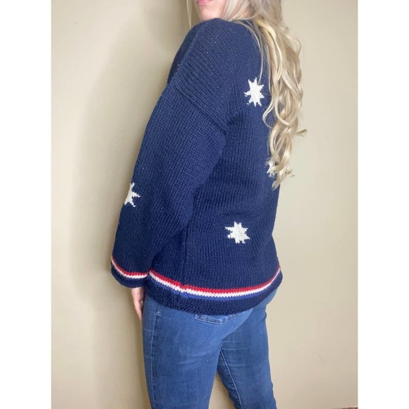 VINTAGE Wool American Classic Blue Sweater - Picture 2 of 10